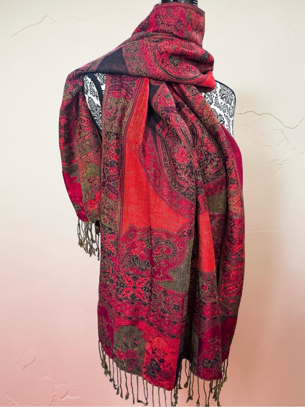 Pashmina Cashmere and Silk Scarf Shawl / Wrap.